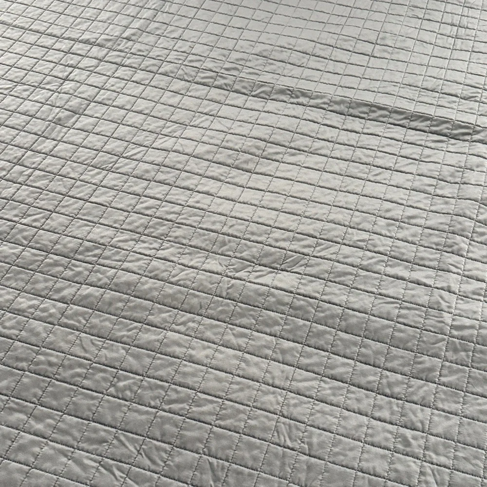 Elegant Gray Quilted Bedspread